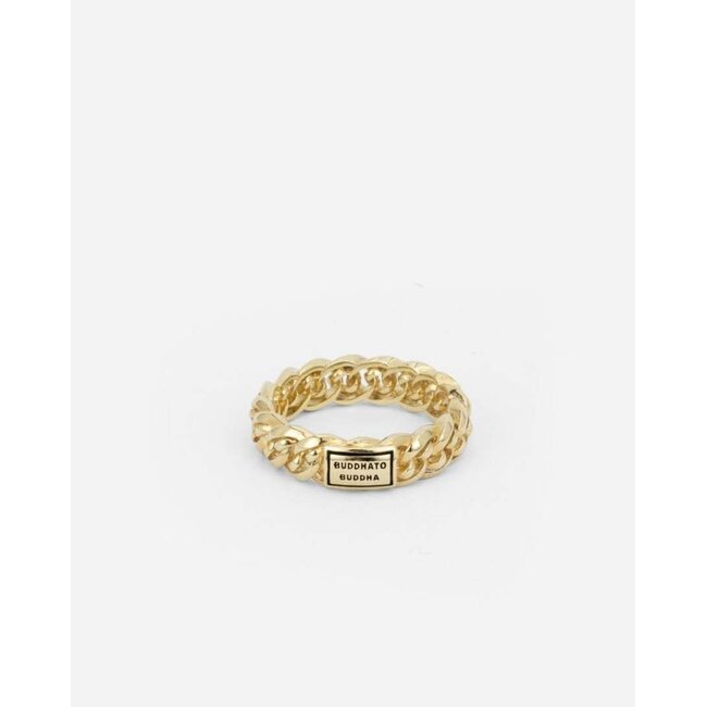 Buddha to Buddha Buddha to Buddha Ring 612GV 20 Nathalie XS Zilver met Geelgouden Plating Maat 20