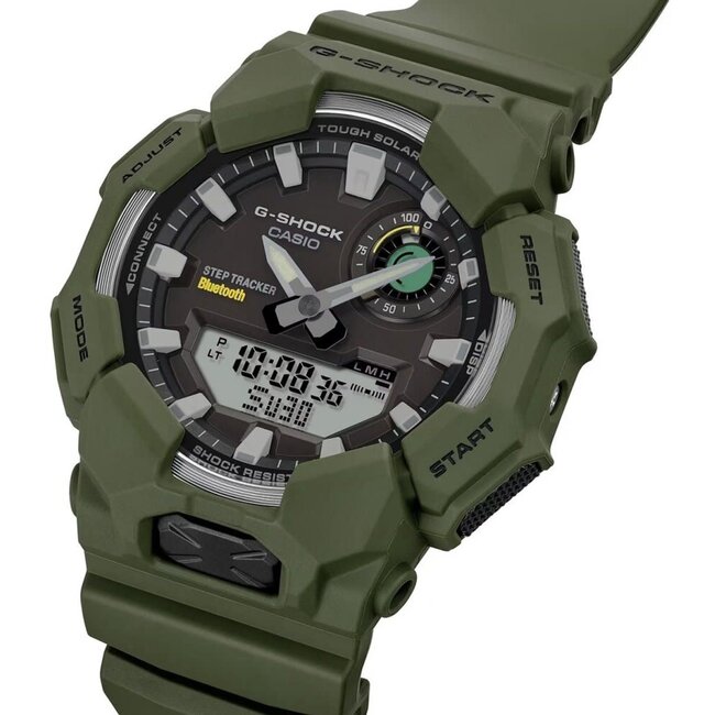 Casio G-Shock Casio G-Shock Horloge GA-B010-3AER Zwarte Wijzerplaat 53mm met Groene Band Waterdichtheid 200meter