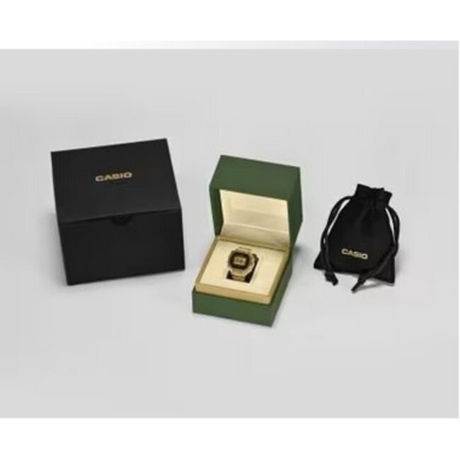 Casio G-Shock G Shock Horloge Ring CRW-001G-9ER Staal met Geelgouden Plating Digitaal Special One Size Fits All