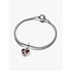 Pandora Pandora Bedel 793119C01 Zilver Hart met Zirkonia en Hart met Rood Enamel