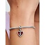Pandora Pandora Bedel 793119C01 Zilver Hart met Zirkonia en Hart met Rood Enamel