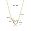The House Of Blinckers THOB Collier 40.35628 14k Geelgoud Hart met Infintie Teken 40-42-44cm