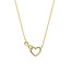 The House Of Blinckers THOB Collier 40.35628 14k Geelgoud Hart met Infintie Teken 40-42-44cm