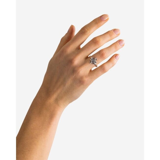 Buddha to Buddha Buddha to Buddha Ring 214 18 Endless Knot Zilver Maat 18