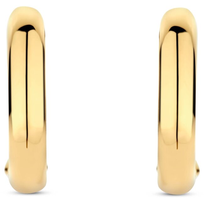 Ti Sento Milano Ti Sento Oorbellen 7759SY Zilver met Geelgouden Plating Ovaal