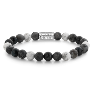 Rebel & Rose Rebel & Rose Armband RR-80116-S-L OCean Rocks 8mm Maat L