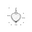 Blinckers Jewellery Huiscollectie BJ Hanger 13.38826 Zilver Hart met Gedraaide Rand 19.5x14.5mm