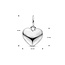 Blinckers Jewellery Huiscollectie BJ Hanger 13.39905 Zilver Bol Hartje 13.5x8.5x7.5mm