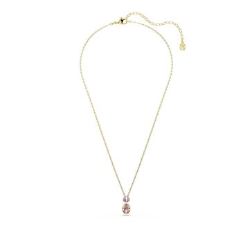 Swarovski Swarovski Collier 5741586 Chroma Goudkleurig met Paars/Roze Druppel 38-45cm