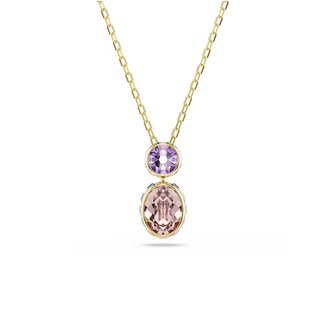 Swarovski Swarovski Collier 5741586 Chroma Goudkleurig met Paars/Roze Druppel 38-45cm
