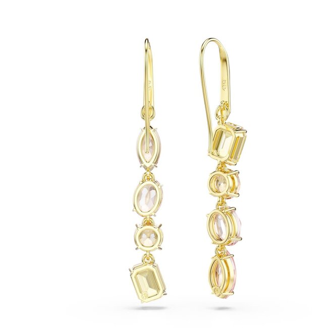 Swarovski Swarovski Oorbellen 5737454 Gema Goudkleurig met Meerkleurige Stenen