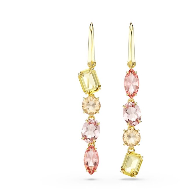 Swarovski Swarovski Oorbellen 5737454 Gema Goudkleurig met Meerkleurige Stenen