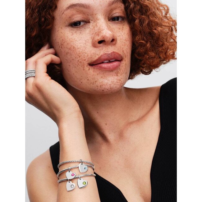 Pandora Pandora Bedel 794295C04 Zilver Hart met Clear Zirkonia Geboortemaand April