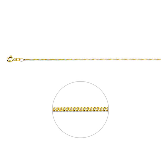 Blinckers Jewellery Huiscollectie BJ Collier 80.00387 45cm 9k Geelgoud Gourmette 45cm