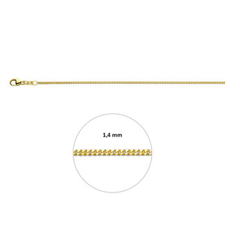 Blinckers Jewellery Huiscollectie BJ Collier 80.00388 45cm 9k Geelgoud Gourmette 45cm