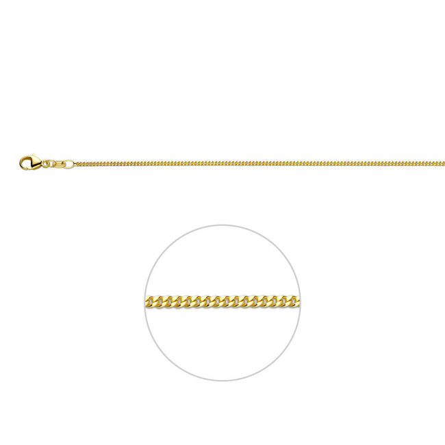 Blinckers Jewellery Huiscollectie BJ Collier 80.00388 45cm 9k Geelgoud Gourmette 45cm