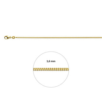 Blinckers Jewellery Huiscollectie BJ Collier 80.00389 45cm 9k Geelgoud Gourmette 45cm