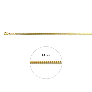 Blinckers Jewellery Huiscollectie BJ Collier 80.00391 50cm 9k Geelgoud Gourmette 50cm