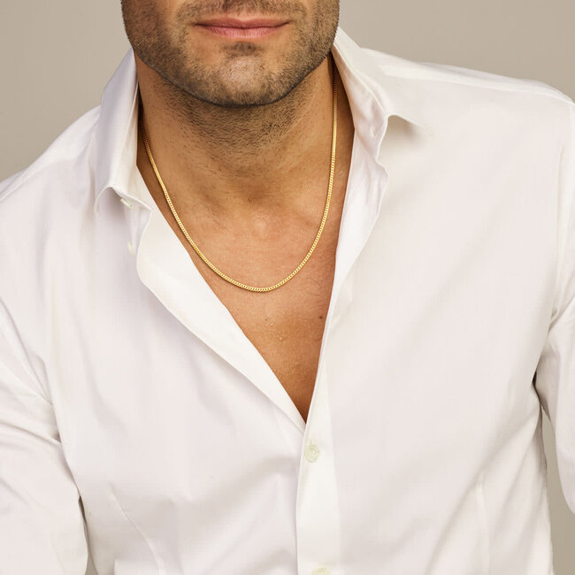 Blinckers Jewellery Huiscollectie BJ Collier 80.00391 50cm 9k Geelgoud Gourmette 50cm