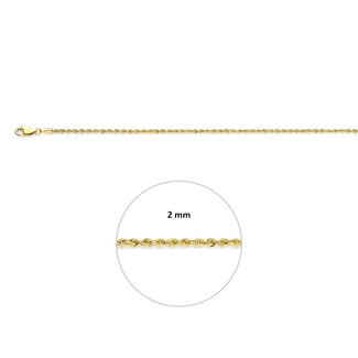 Blinckers Jewellery Huiscollectie BJ Collier 80.00394 45cm 9k Geelgoud Rope 45cm