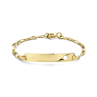 Blinckers Jewellery Huiscollectie BJ Armband 80.00344 9k Geelgoud Plaatarmband Figaro 13cm