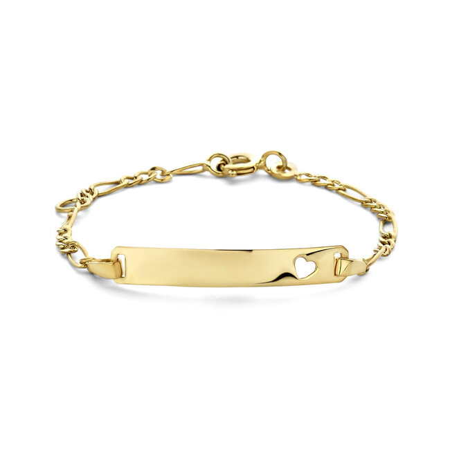 Blinckers Jewellery Huiscollectie BJ Armband 80.00344 9k Geelgoud Plaatarmband Figaro 13cm
