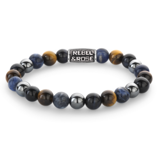Rebel & Rose Rebel & Rose Armband  RR-80100-V-L Blue Rain Vintage Maat L