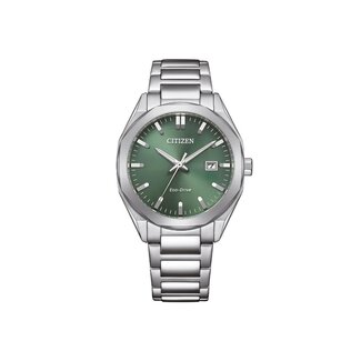 Citizen Citizen Horloge BM7620-83Y Staal Eco-Drive 100M Waterdicht met Groene Wijzerplaat 38mm