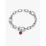 Pandora Pandora Bedel 793042C05 Zilver Hart met Rood Salsa Kristal