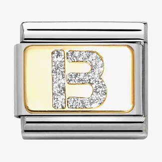 Nomination Nomination Schakel 030291-02 Composable Classic met 18k Geelgouden Glitter Letter B