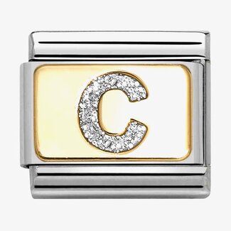 Nomination Nomination Schakel 030291-03 Composable Classic met 18k Geelgouden Glitter Letter C