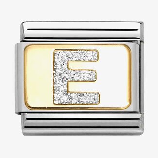 Nomination Nomination Schakel 030291-05 Composable Classic met 18k Geelgouden Glitter Letter E
