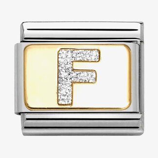 Nomination Nomination Schakel 030291-06 Composable Classic met 18k Geelgouden Glitter Letter F