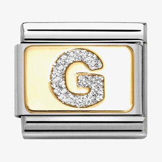Nomination Nomination Schakel 030291-07 Composable Classic met 18k Geelgouden Glitter Letter G