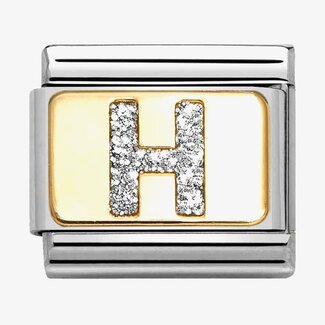 Nomination Nomination Schakel 030291-08 Composable Classic met 18k Geelgouden Glitter Letter H