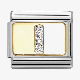 Nomination Nomination Schakel 030291-09 Composable Classic met 18k Geelgouden Glitter Letter I