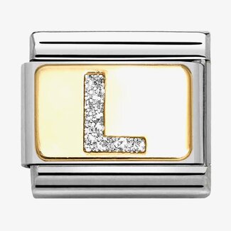 Nomination Nomination Schakel 030291-12 Composable Classic met 18k Geelgouden Glitter Letter L