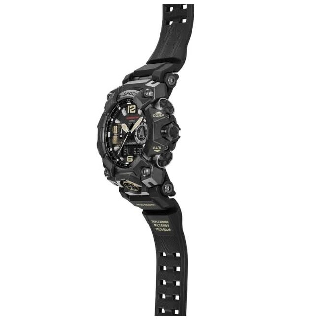 Casio G-Shock Casio G-Shock GWG-B1000-1AER Mudmaster Solar Radio Controlled Carbon Core Guard met Zwarte Horlogeband 50mm