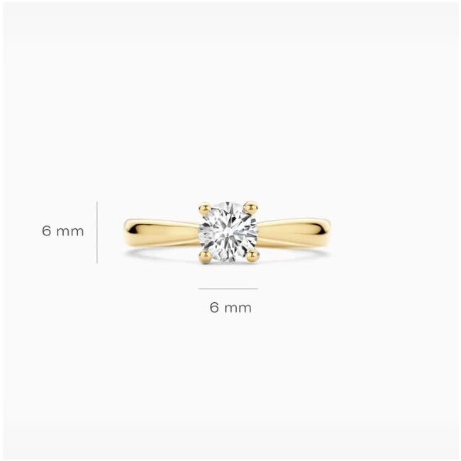 Blush Blush Ring LG1004Y/54 14k Geelgoud 0.75crt G SI Briljant Lab Grown Diamant Maat 54