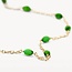 Blush Blush Armband 2226YRG 14K Geelgoud met Groene Resin 16,5 - 18,5cm