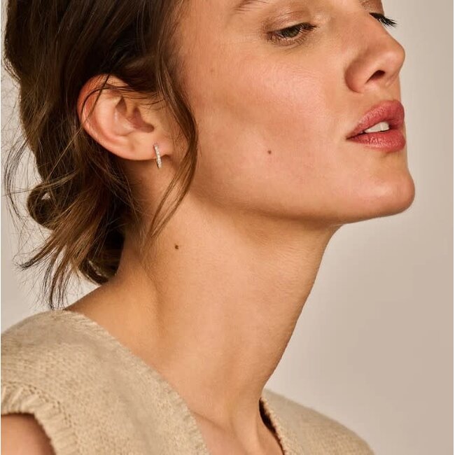 Blush Blush Oorbellen LG7007Y 14k Geelgoud 2x0.165crt G SI Briljant geslepen Lab Grown Diamant 1,7mm x 16mm