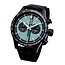 TW Steel TW Steel Horloge VS134 Volante Sport Staal met Zwarte Coating Quartz Chronograaf Mint Groene Wijzerplaat 45mm