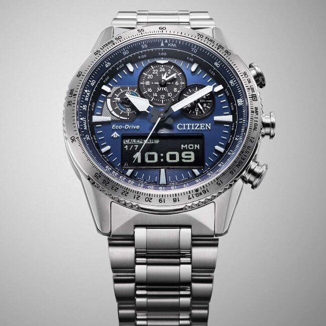 Citizen Citizen Horloge JV2000-54L Promaster Sky Staal Eco-drive Chronograaf 200m Waterdicht Saffierglas 42mm