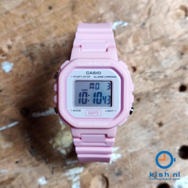 Casio G-Shock Casio Horloge LA-20WH-4A1EF Digitaal Roze Band Vierkante Roze Wijzerplaat 35mm