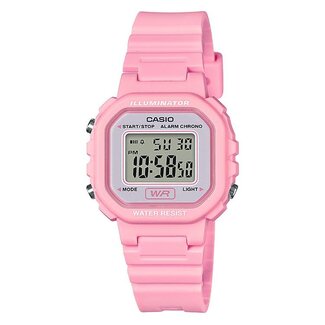 Casio Casio Horloge LA-20WH-4A1EF Digitaal Roze Band Vierkante Roze Wijzerplaat 35mm