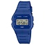 Casio Casio Horloge F-91WB-2A1EF Digitaal Blauwe Band met Blauwe Wijzerplaat 38mm