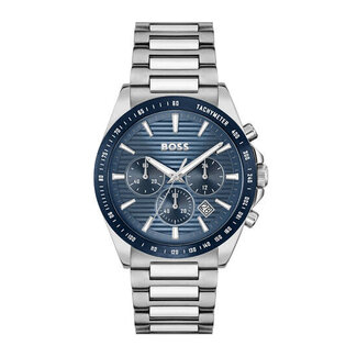 BOSS BOSS Horloge HB1514240 Stike Staal Quartz Chronograaf met Blauwe Wijzerplaat 41mm
