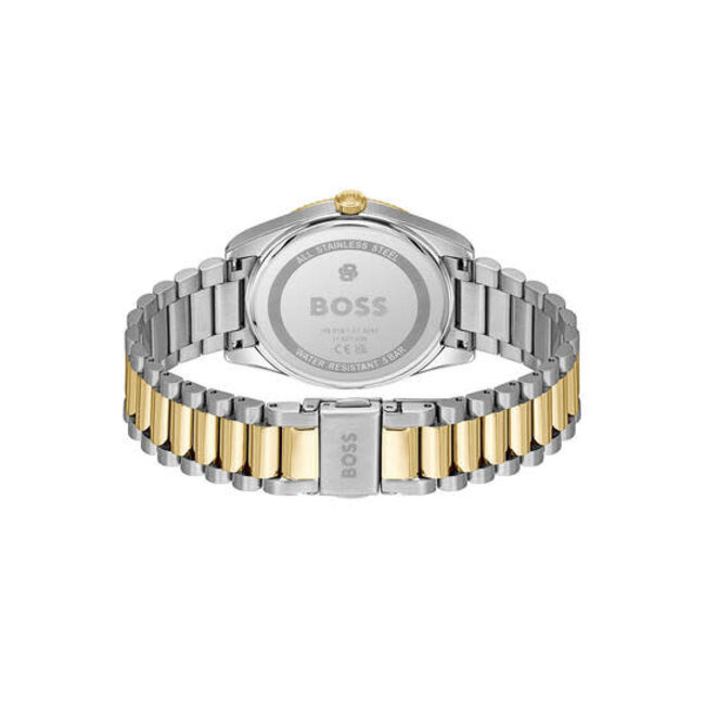 BOSS BOSS Horloge HB1514311 Cheswick Staal Bi-color Quartz met Blauwe Wijzerplaat 40mm