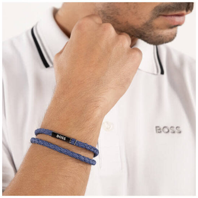 BOSS BOSS Armband HBJ1580800 Ares Summer Nylon Staal 19cm