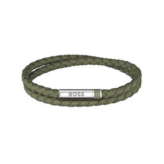 BOSS BOSS Armband HBJ1580797 Ares Summer Staal met Nylon Khaki 19cm